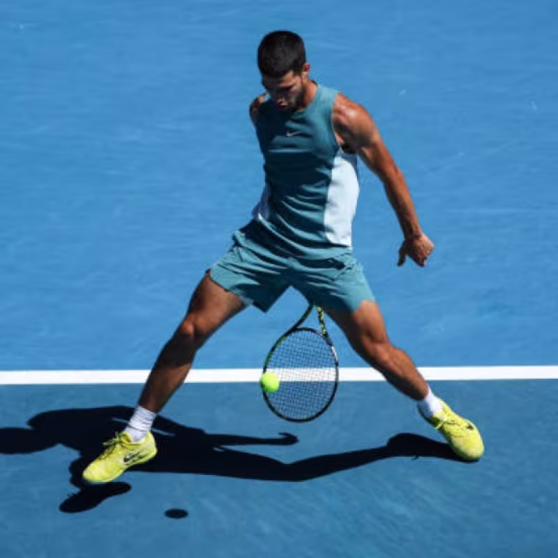 Carlos Alcaraz at the Australian Open 2025. Photo: Getty