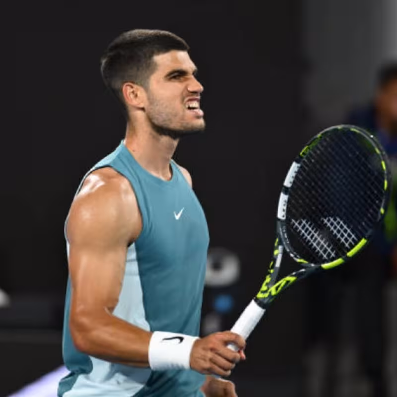 Carlos Alcaraz at the Australian Open 2025. Photo: Getty