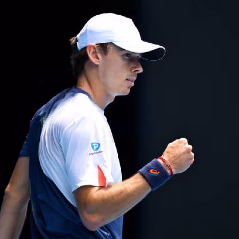 Alex de Minaur, quarterfinalist at the 2025 Australian Open. Photo: Getty Images