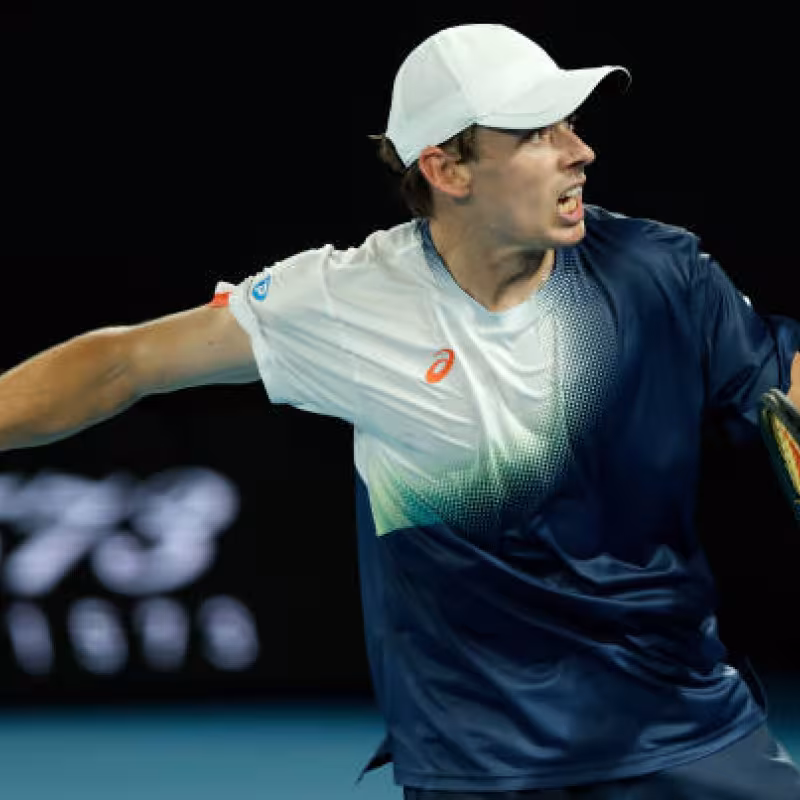 Alex de Minaur, at the Australian Open 2025. Photo: gettyimages