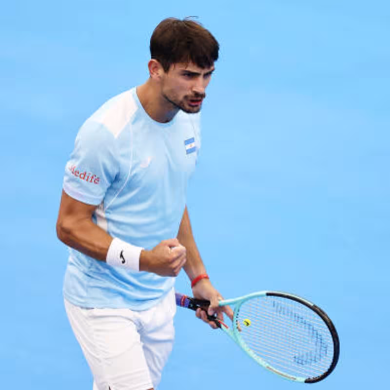 Mariano Navone at the 2025 Davis Cup. Photo: getty