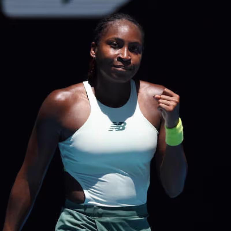 Cori Gauff, at the Australian Open 2025. Photo: gettyimages