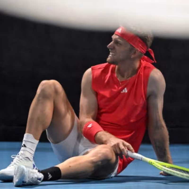 Davidovich's epic after five hours of battle: "I can't even sit down." Photo: Getty