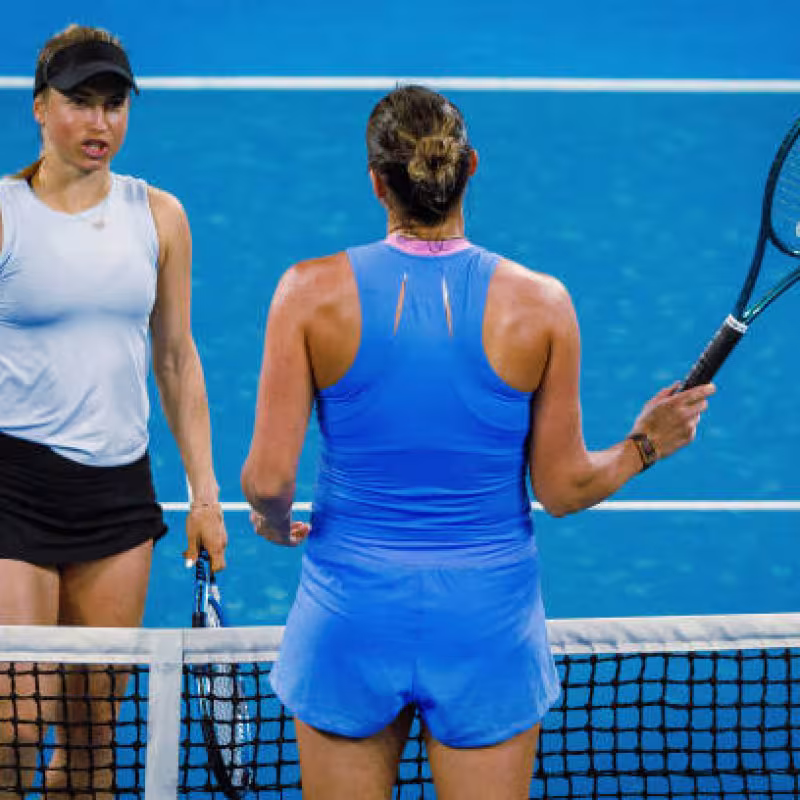 Dialogue between Putintseva and Sabalenka in Brisbane. Photo: gettyimages.