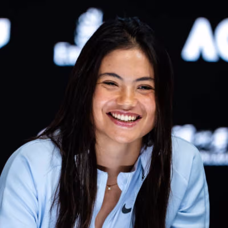 Emma Raducanu in press conference at the 2025 Australian Open. Photo: Getty