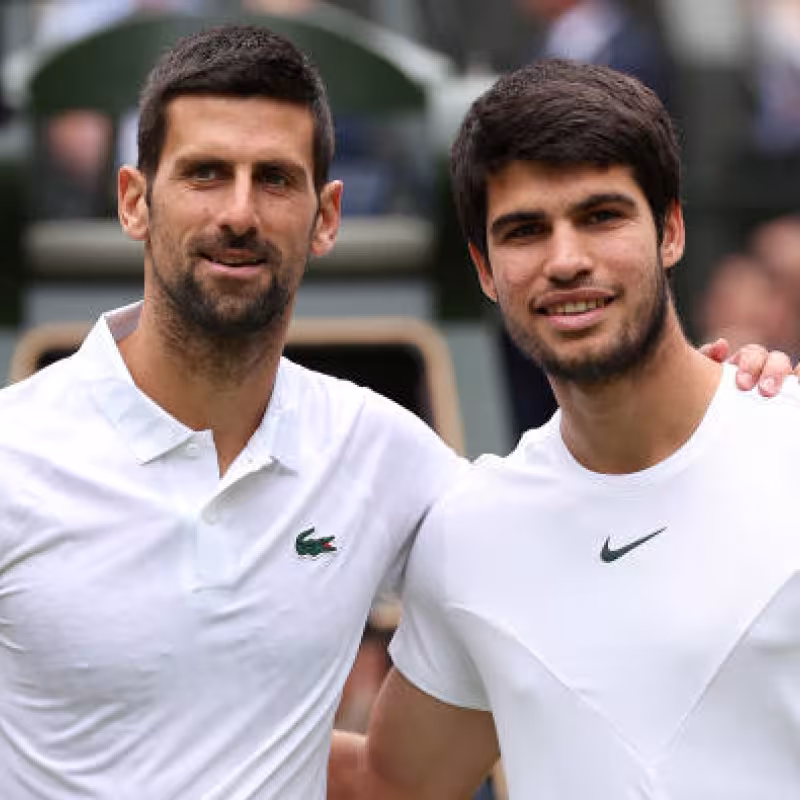 Schedule and where to watch Carlos Alcaraz vs. Novak Djokovic in the quarterfinals of the Australian Open 2025 on TV and online. Photo: Getty