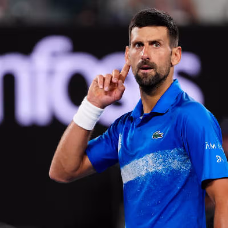 Novak Djokovic at the Australian Open 2025. Photo: Getty