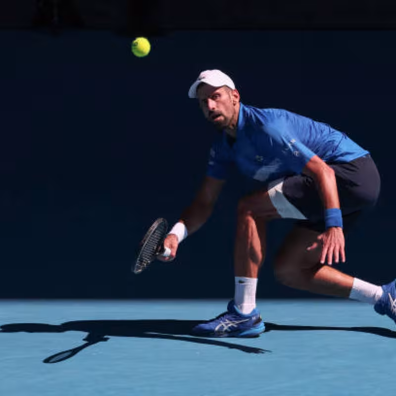 Novak Djokovic speaks after withdrawing from the 2025 Australian Open. Photo: gettyimages
