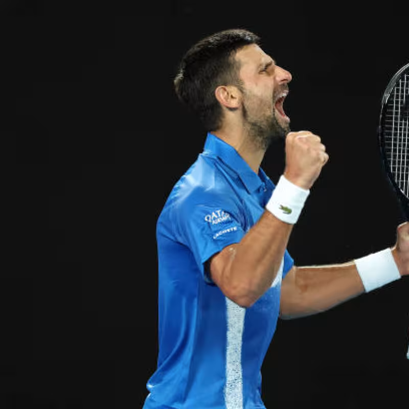Novak Djokovic beats Basavareddy at the Australian Open 2025. Photo: gettyimages