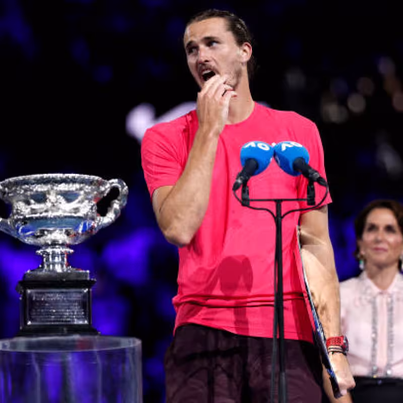 Zverev, uncomfortable moment. Photo: gettyimages