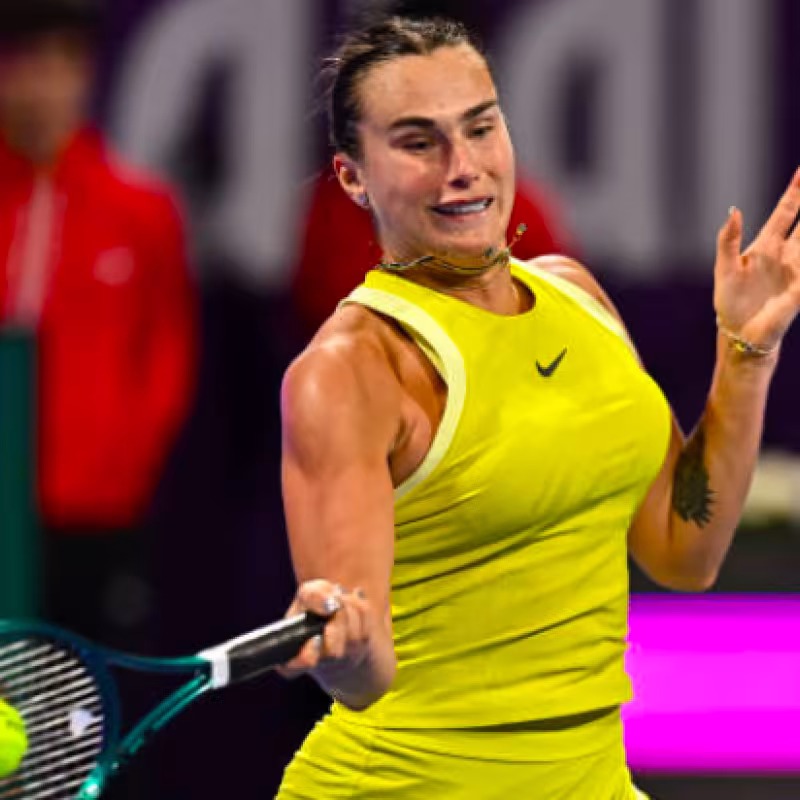 Aryna Sabalenka makes debut with victory in Dubai. Source: Getty