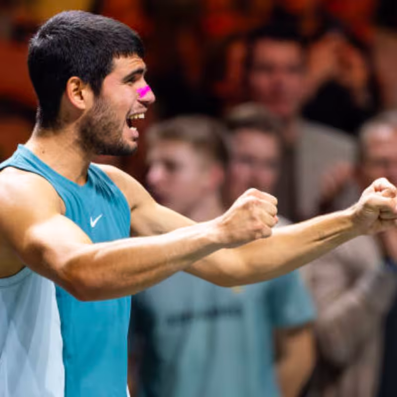 Carlos Alcaraz, first Spaniard to win the title in Rotterdam. Source: Getty