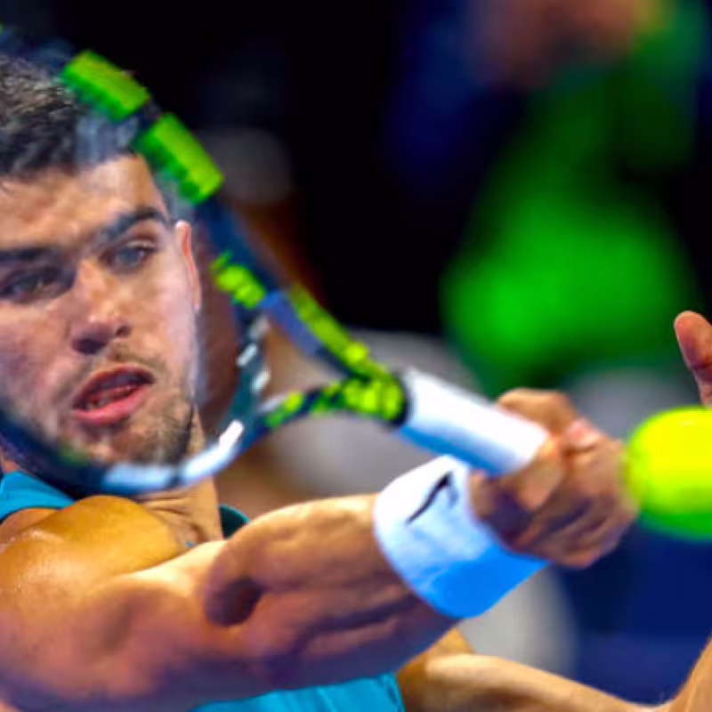 Carlos Alcaraz analyzes his victory against Luca Nardi. Source: Getty