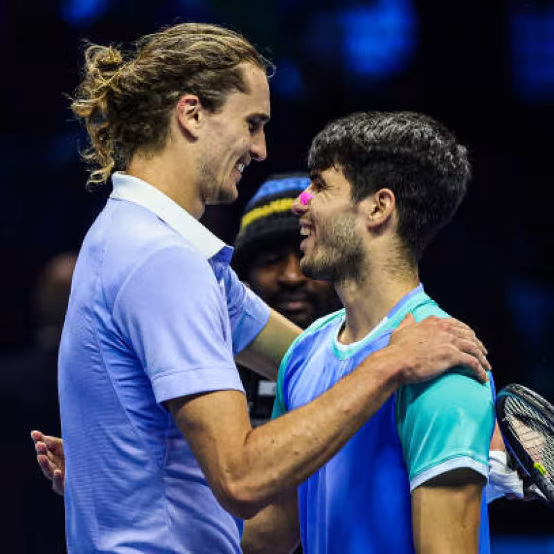 Carlos Alcaraz and Alexander Zverev, fight for the number two spot in the world. Source: Getty
