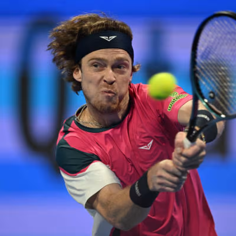 Andrey Rublev, champion in Doha 2025. Photo: Getty Images.