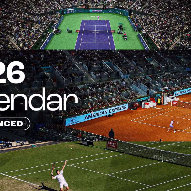 This is how the ATP calendar 2026 will be. Source: ATP