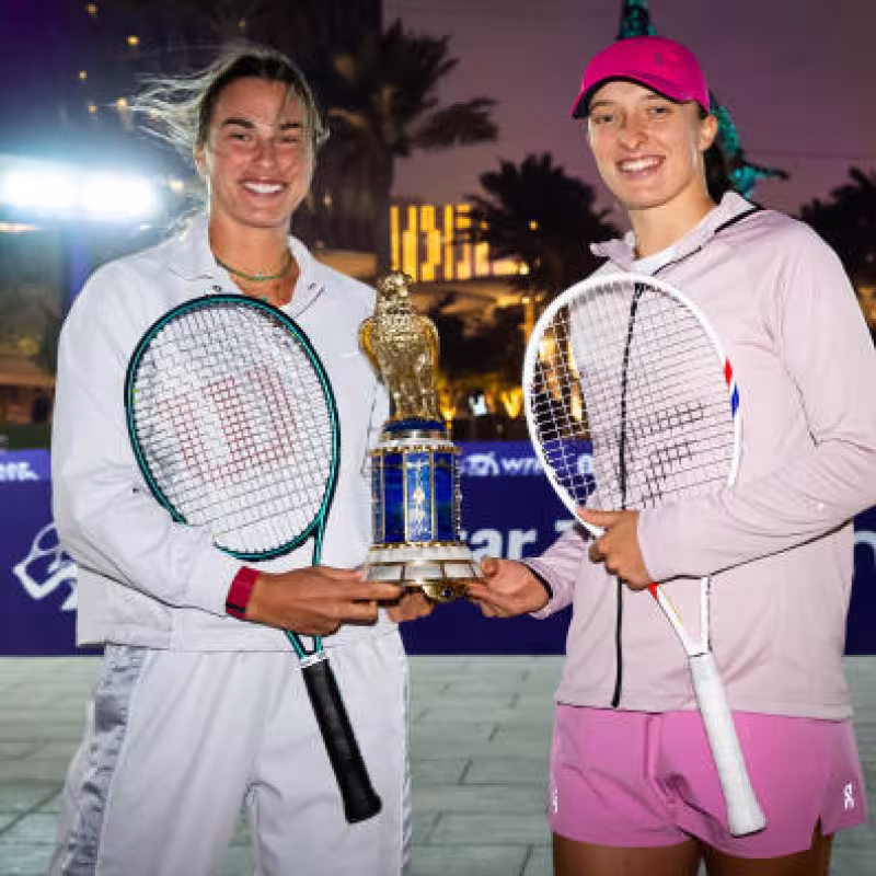 Analysis of the WTA Dubai 2025 field. Swiatek threatens Sabalenka's number one spot. Photo: Getty