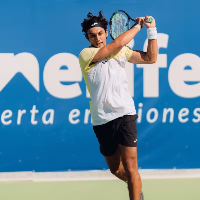 Dani Rincón, during the dispute of his round of 16 match.