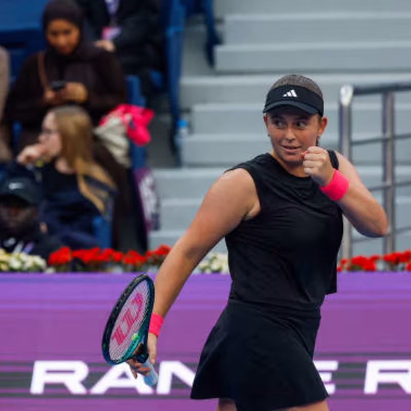 Jelena Ostapenko at the WTA Doha 2025. Photo: Getty