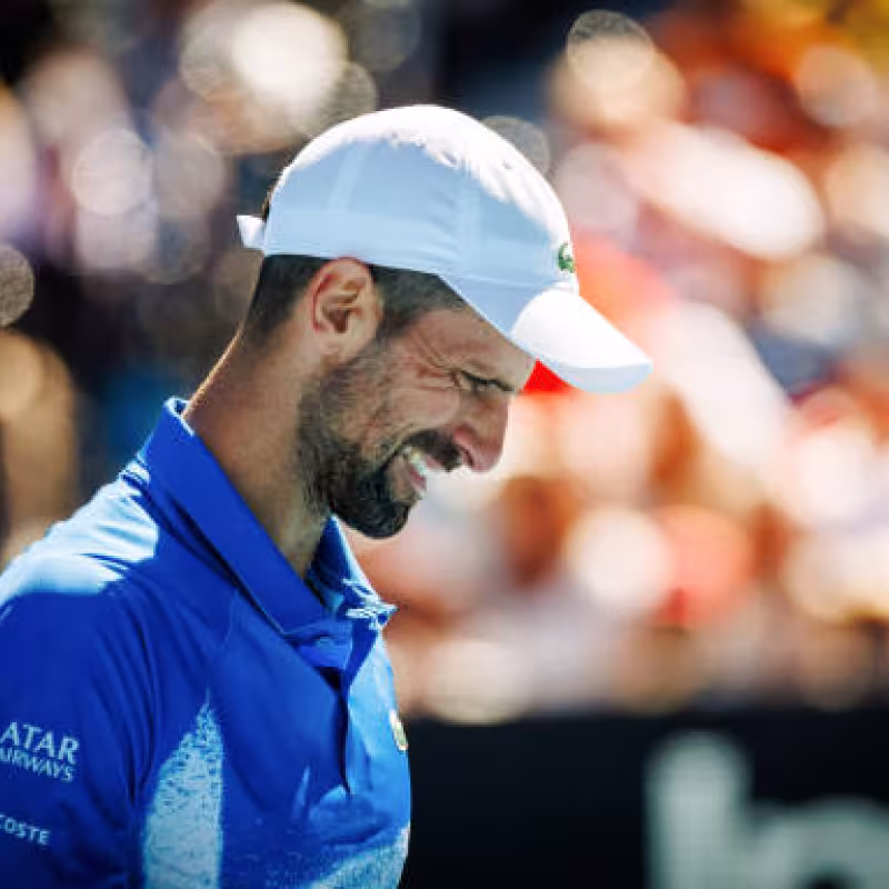Novak Djokovic at the Australian Open 2025. Photo: Getty