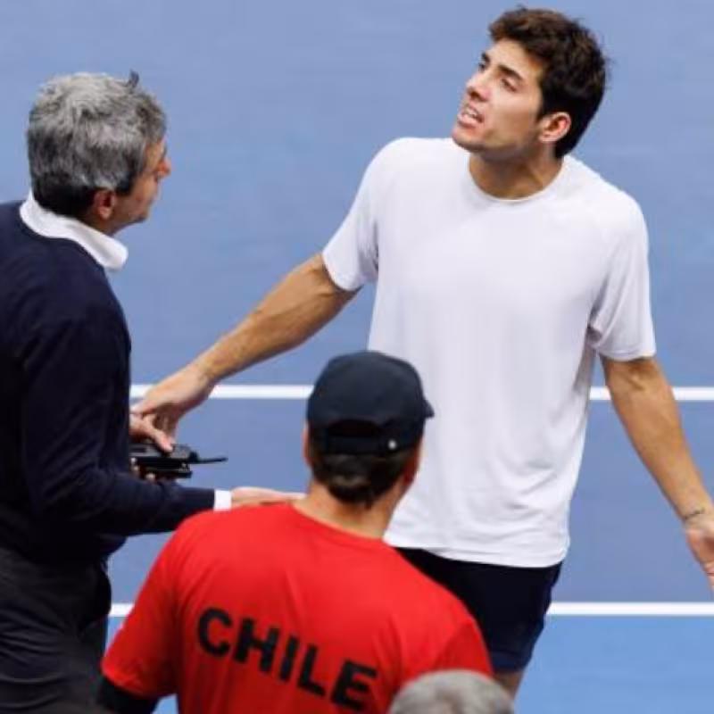 Cristian Garín at the 2025 Davis Cup. Photo: Getty