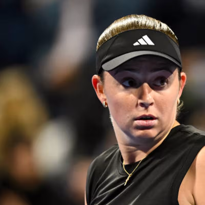 Jelena Ostapenko at the WTA Doha 2025. Photo: Getty.