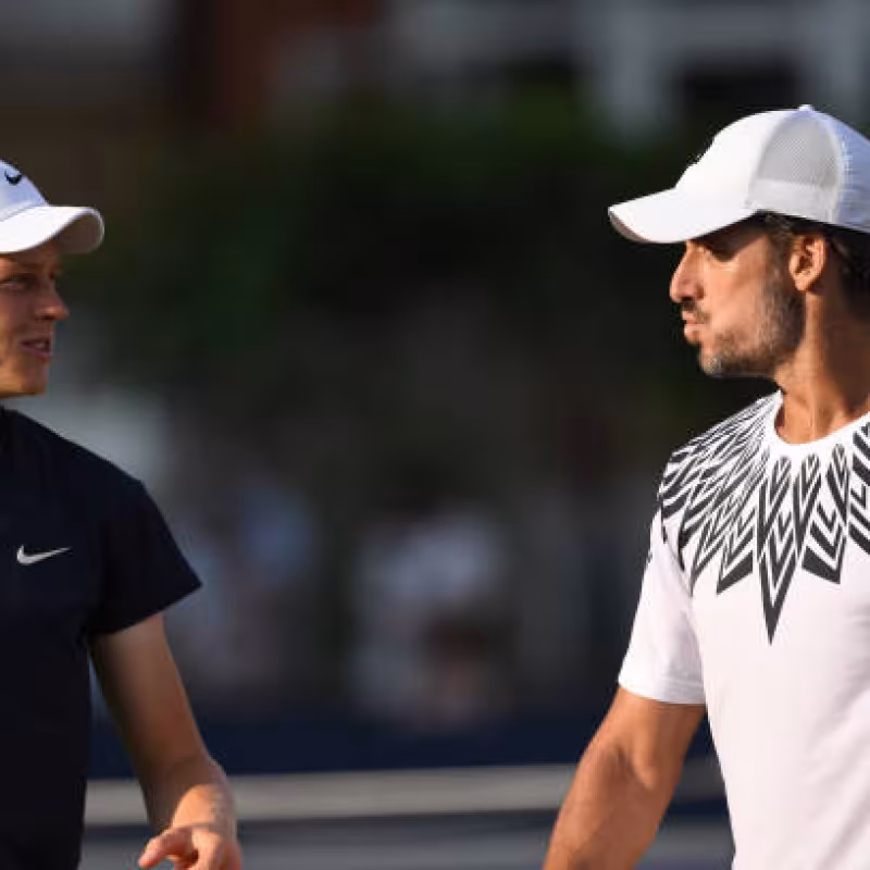 Sinner defended by Feliciano Lopez. Photo: gettyimages