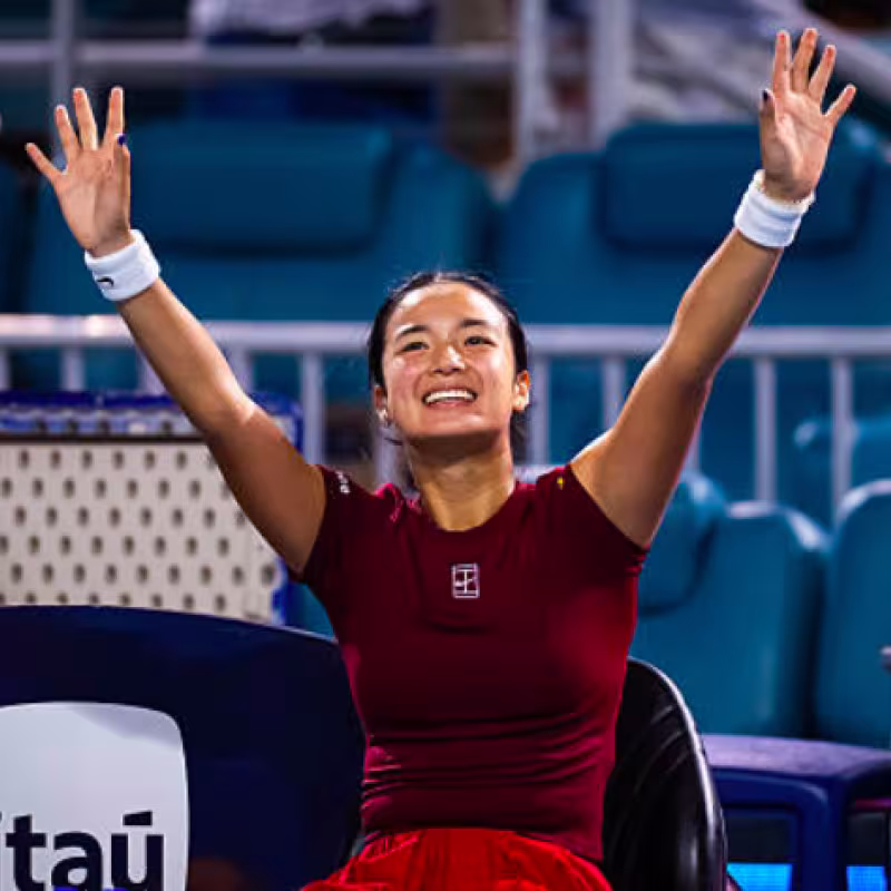 Alexandra Eala says goodbye to the Miami Open 2025. Source: Getty