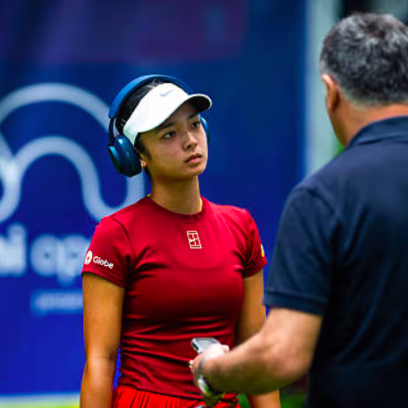Toni Nadal, present with Alexandra Eala in Miami. Source: Getty