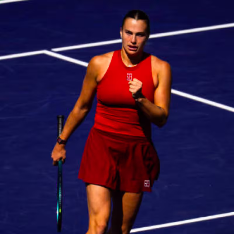 Aryna Sabalenka advances to the fourth round of the Miami Open. Source: Getty