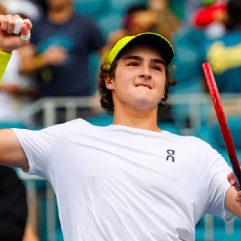 Joao Fonseca, on the night shift at the Miami Open 2025. Source: Getty