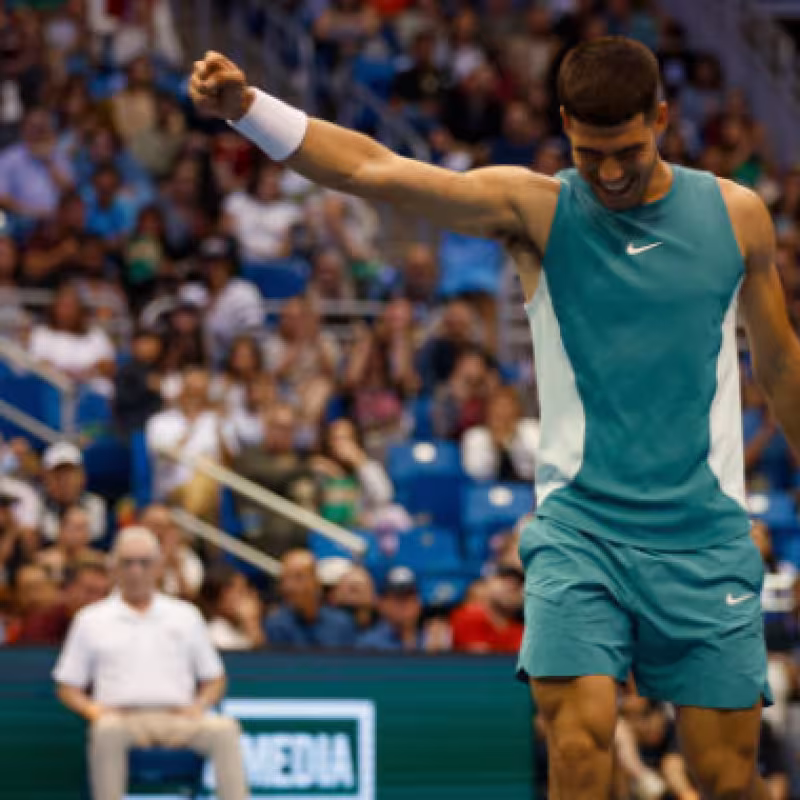 This is the possible draw for Carlos Alcaraz at Indian Wells 2025. Photo: Getty Images.