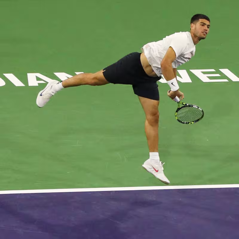 Analysis: Is the new serve of Carlos Alcaraz working? Photo: Getty