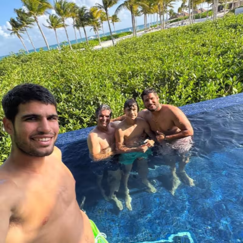 "Carlos Alcaraz, on vacation. Photo: Instagram"