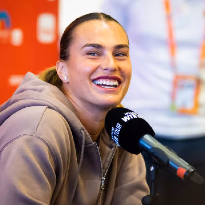 Aryna Sabalenka at the Media Day of the Miami Open 2025. Photo: Getty