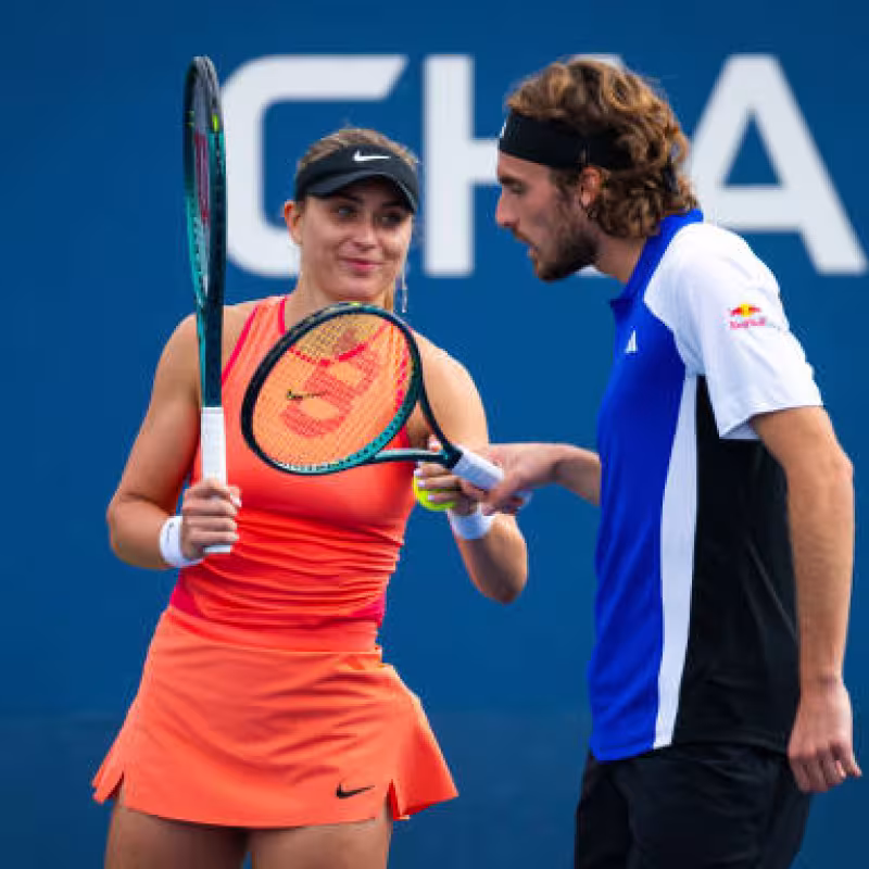 Badosa and Tsitsipas. Photo: gettyimages