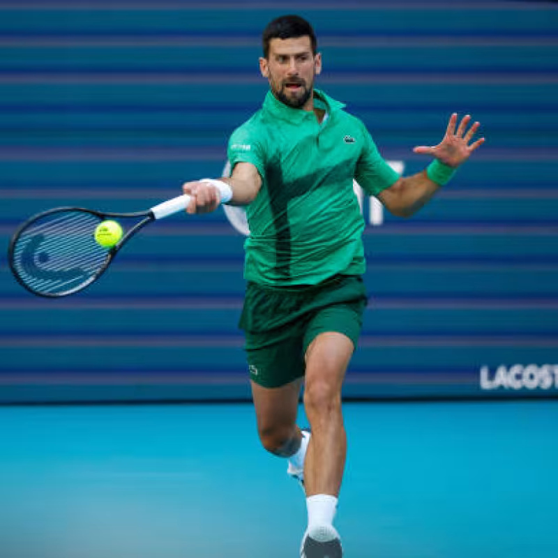 Novak Djokovic, a Date at the Miami Open 2025. Photo: gettyimages.