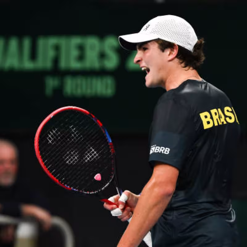 Joao Fonseca, at the 2025 Davis Cup. Photo: gettyimages
