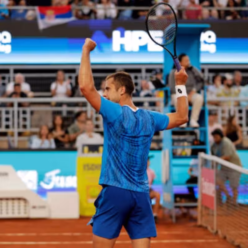 Laslo Djere at the ATP Santiago 2025. Photo: Getty