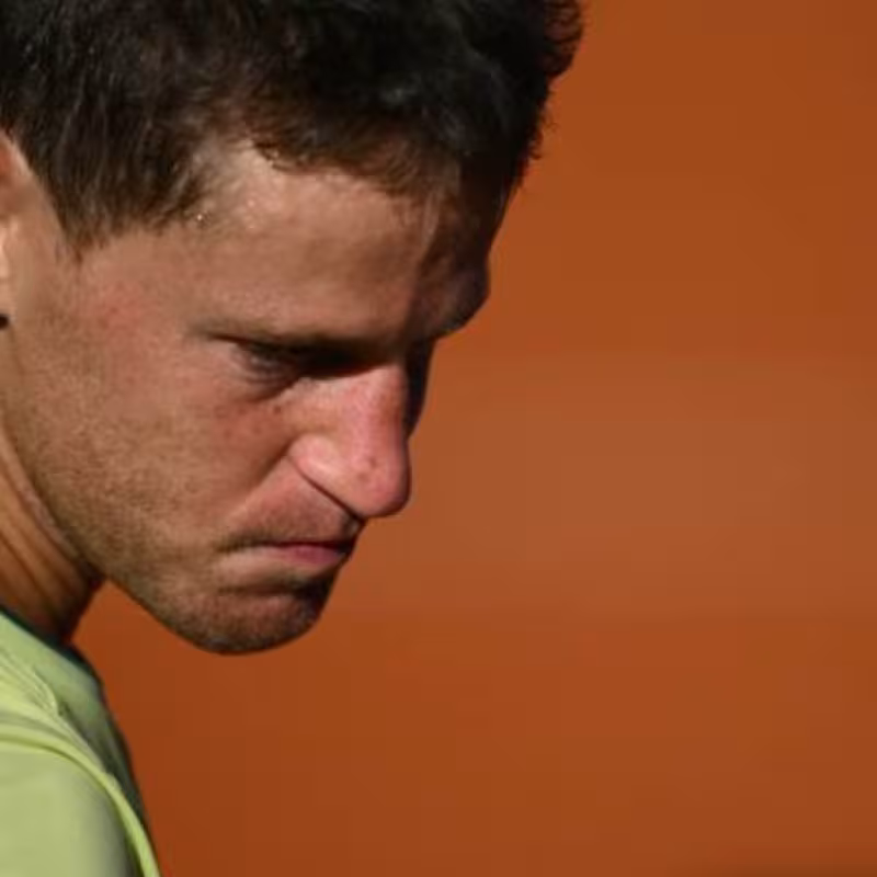 Diego Schwartzman in his last professional match, in February 2025. Photo: Getty