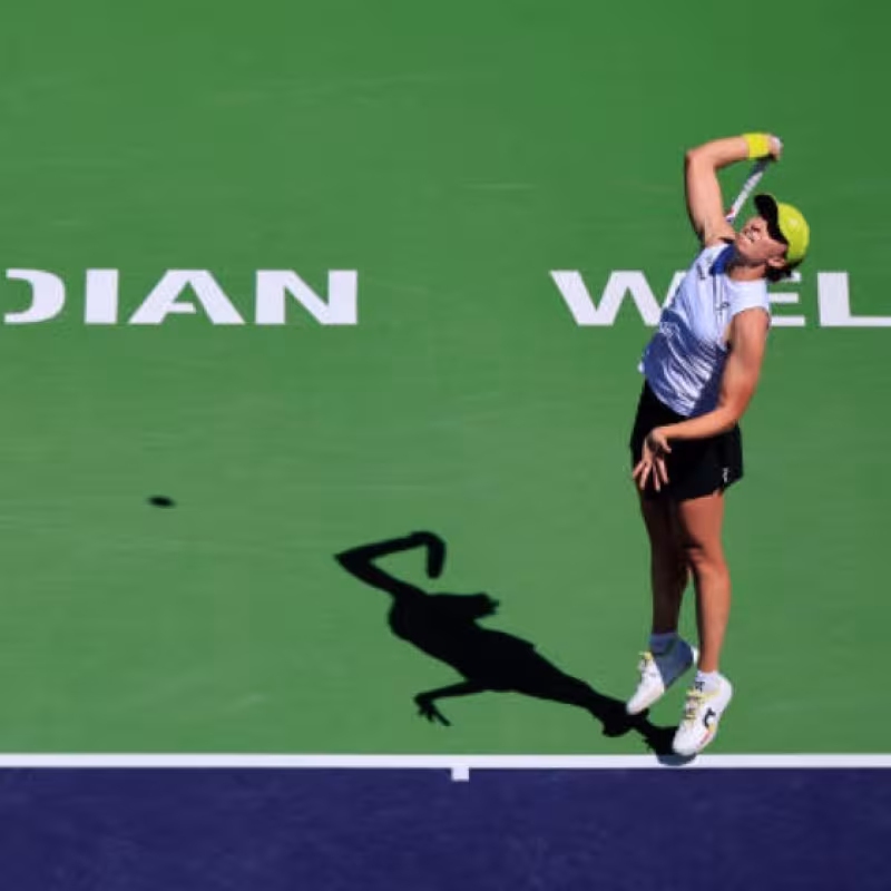 Iga Swiatek at the Indian Wells Masters 2025. Photo: Getty