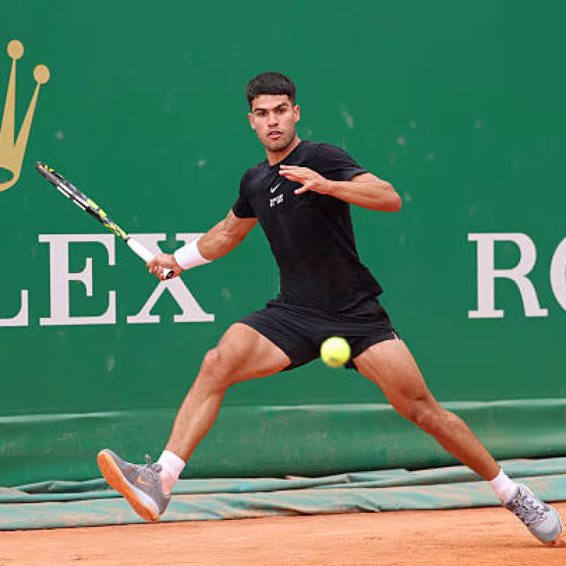 Schedule and where to watch on TV and online the debut of Carlos Alcaraz in Monte Carlo 2025 against Fran Cerúndolo. Photo: Getty Images