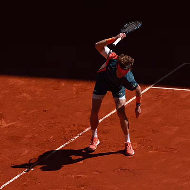 Rublev, current champion of the Mutua Madrid Open, loses to Bublik. Photo: Getty