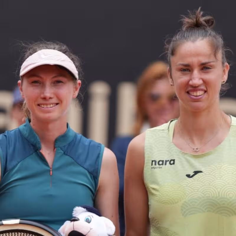 Cristina Bucsa and Sara Sorribes at the WTA Bogota 2025. Photo: Getty