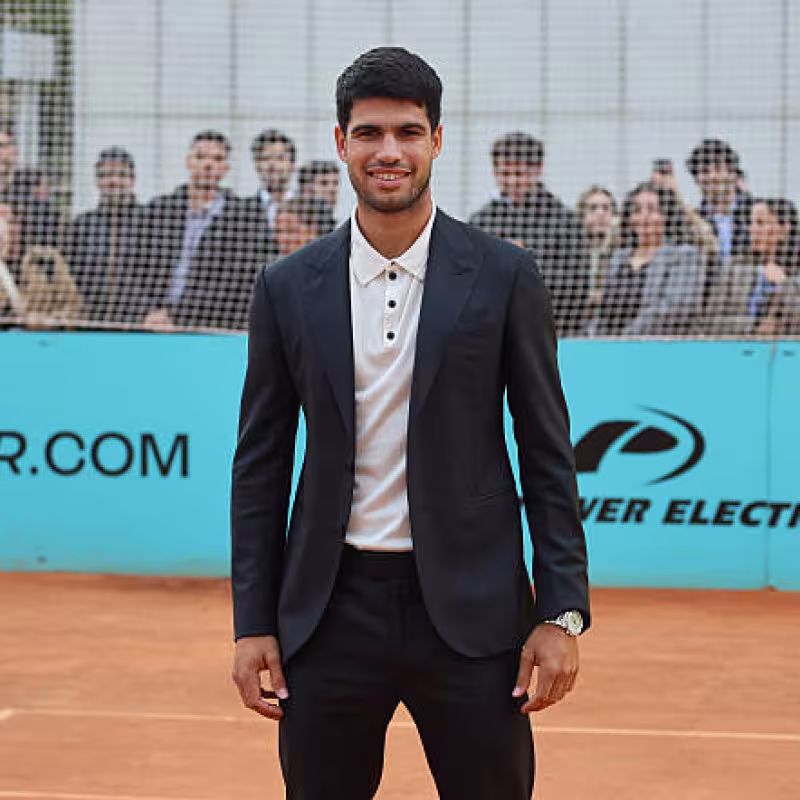 Carlos Alcaraz out in Madrid. Photo: gettyimages