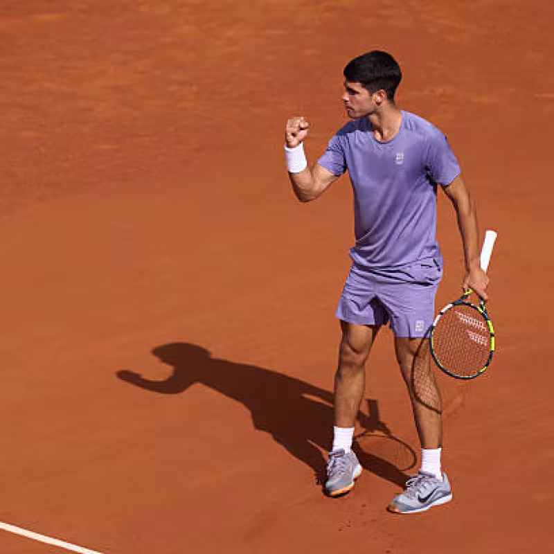 Alcaraz excels in his debut in Barcelona. Photo: Getty
