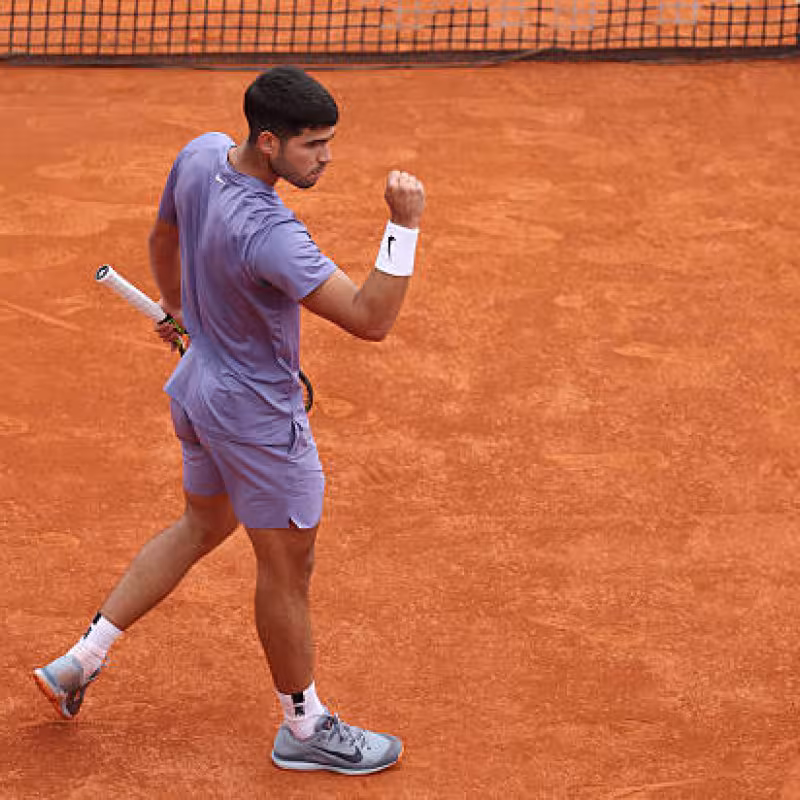 Carlos Alcaraz, finalist in Monte Carlo 2025. Photo: gettyimages