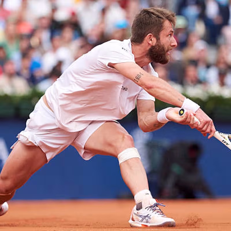 Corentin Moutet, death threat. Photo: gettyimages