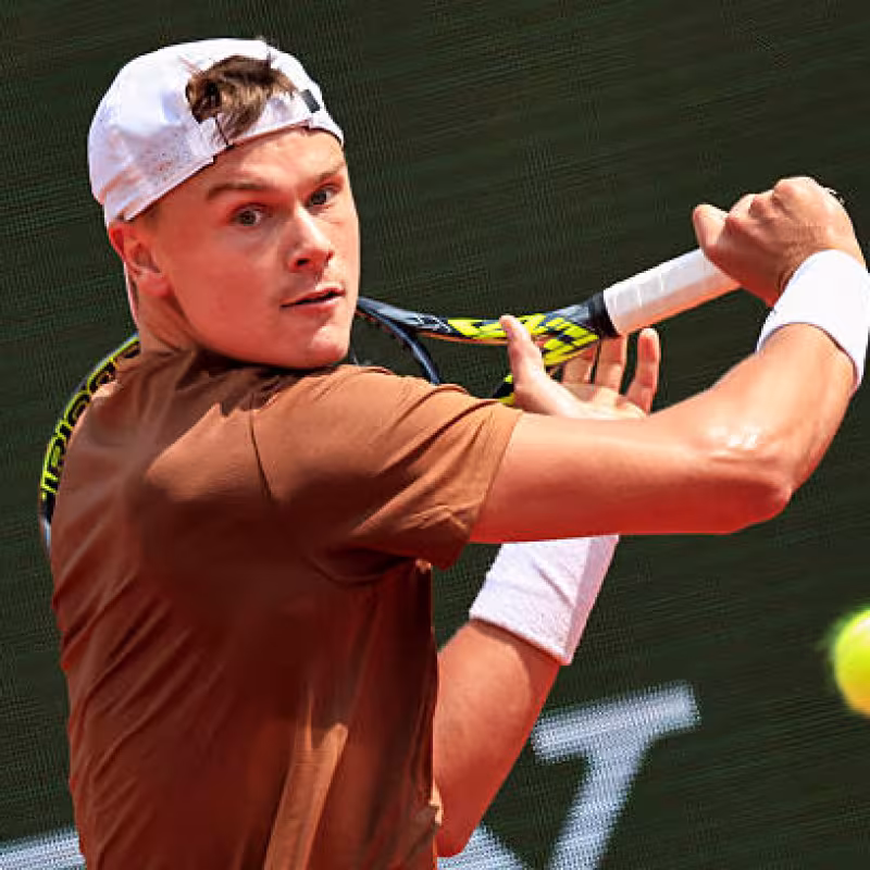 Holger Rune at the Conde de Godó Media Day 2025. Photo: Getty