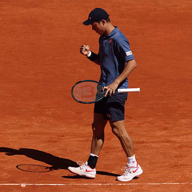 Translation: Kei Nishikori enjoys and suffers in Madrid. Photo: gettyimages